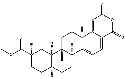 2,4-Dioxo-23,24-dinor-3-oxa-D:A-friedoolean-1(10),5,7-trien-29-oic acid methyl ester Structure
