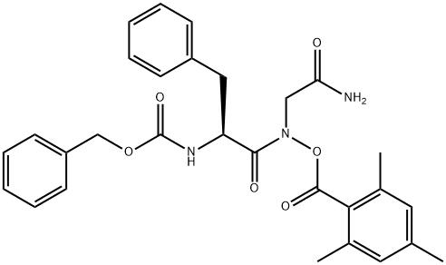 O-mesitoyl N-benzyloxycarbonylphenylalanyl-glycine hydroxamate Structure