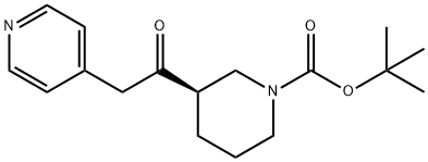 3-[2-4-피리디닐)아세틸]-피페리딘-1-카르복실산tert-부틸에스테르 구조식 이미지