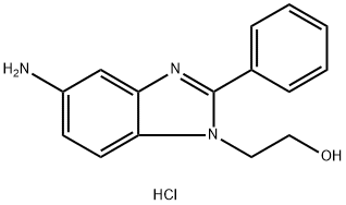 2-(5-Amino-2-phenylbenzoimidazol-1-yl)ethanoldihydrochloride 구조식 이미지