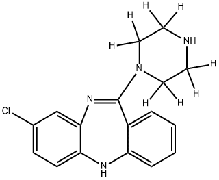 Labeled d8 Desmethyl Clozapine Hydrochloride 구조식 이미지
