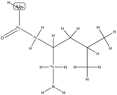 Pregabalin-13C3 solution Structure