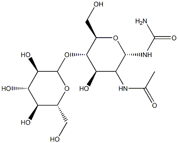 mannosyl-(1-4)-N-acetylglucosaminyl-(1-N)-urea Structure
