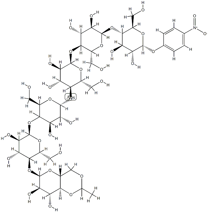4,6-에틸리덴-4-니트로페닐말토헵타오사이드 구조식 이미지