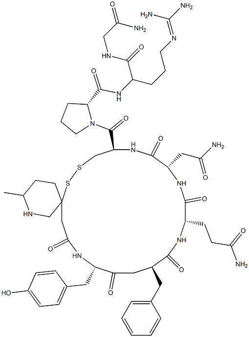 argipressin, (1-mercapto-4-methylcyclohexaneacetic acid)(1)- Structure