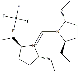 (2R,5R)-1-{[(2R,5R)-2,5-Diethylpyrrolidin-1-yl]methylene}-2,5-diethylpyrrolidinium tetrafluoroborate, min. 97% 구조식 이미지