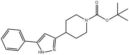 tert-butyl 4-(3-phenyl-1H-pyrazol-5-yl)piperidine-1-carboxylate 구조식 이미지