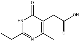 (2-ethyl-4-methyl-6-oxo-1,6-dihydro-5-pyrimidinyl)acetic acid(SALTDATA: FREE) Structure