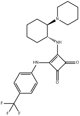 N-[(1R,2R)-2-(1-Piperidinyl)cyclohexyl]-N′-[4-(trifluoroMethyl)phenyl]squaraMide 구조식 이미지