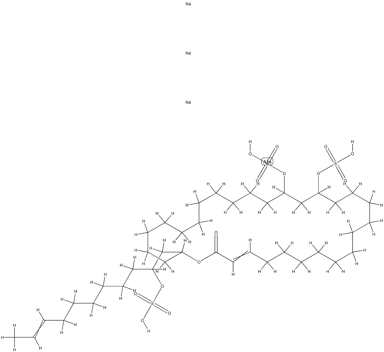 (2-sulfonate-9-undecenyl)oxacyclotriacont-3-ene-2-one-16,18-disulfonate Structure