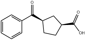 Cyclopentanecarboxylic acid, 3-benzoyl-, (1S,3R)- Structure