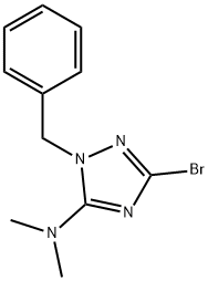 1-benzyl-3-bromo-N,N-dimethyl-1H-1,2,4-triazol-5-amine(SALTDATA: FREE) Structure