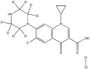 Ciprofloxacin-D8 hydrochloride hydrate (see Data Sheet) Structure