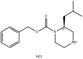 (S)-1-N-CBZ-2-이소부틸피페라진-HCl 구조식 이미지