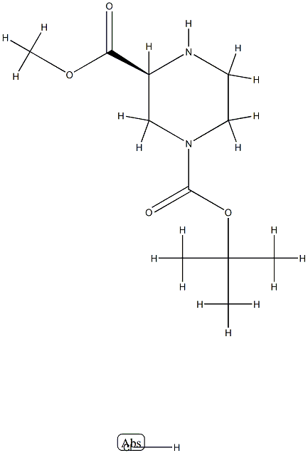 1,3-피페라진디카르복실산,1-(1,1-디메틸에틸)3-메틸에스테르,염산염(1:1),(3S)- 구조식 이미지