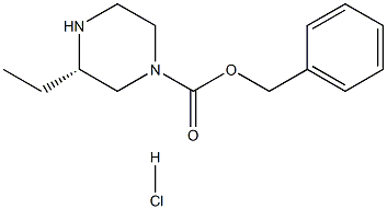 (S)-4-N-CBZ-2-에틸피페라진-HCl 구조식 이미지