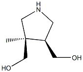 3,4-피롤리딘디메탄올,3-메틸-,(3R,4S)-rel- 구조식 이미지
