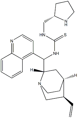 N-(8α,9S)-cinchonan-9-yl-N'-[(2S)-2-pyrrolidinylMethyl]-Thiourea 구조식 이미지