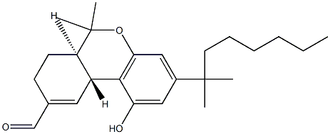 (6aR)-3-(1,1-Dimethylheptyl)-6aβ,7,8,10aα-tetrahydro-1-hydroxy-6,6-dimethyl-6H-dibenzo[b,d]pyran-9-carbaldehyde Structure
