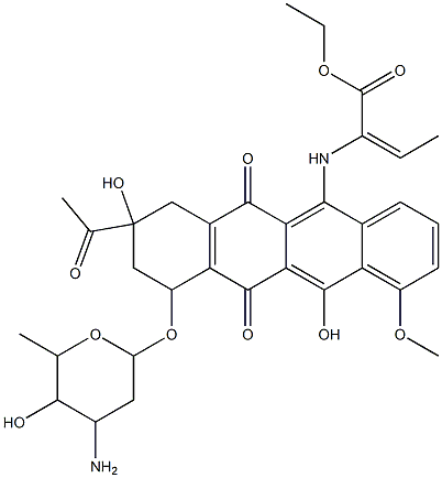 5-imino-N-(1-carboethoxypropen-1-yl)daunorubicin Structure