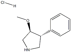 (3S,4R)-3-Methoxy-4-phenylpyrrolidine hydrochloride Structure