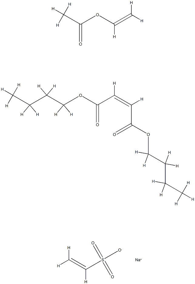 2-부텐이산(Z)-,디부틸에스테르,에테닐아세테이트및나트륨에텐설포네이트와의중합체 구조식 이미지