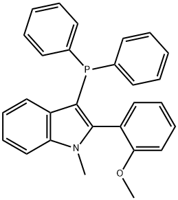 2-(2-Methoxyphenyl)-1-methyl-3-diphenylphosphino)-1H-indole Structure