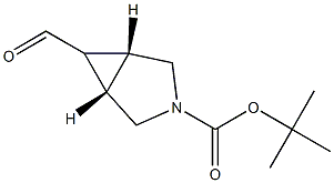 tert-butyl rac-(1R,5S,6s)-6-formyl-3-azabicyclo[3.1.0]hexane-3-carboxylate Structure