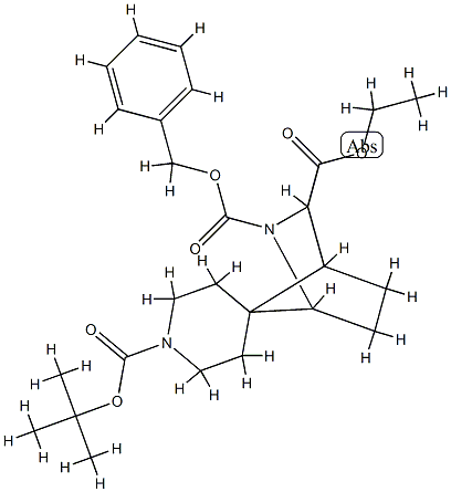 Racemic-(1S,3S,4R)-2-Benzyl 1'-Tert-Butyl 3-Ethyl 2-Azaspiro[Bicyclo[2.2.1]Heptane-7,4'-Piperidine]-1',2,3-Tricarboxylate 구조식 이미지