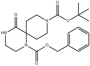 1-BENZYL 9-TERT-BUTYL 5-OXO-1,4,9-TRIAZASPIRO[5.5]UNDECANE-1,9-DICARBOXYLATE 구조식 이미지