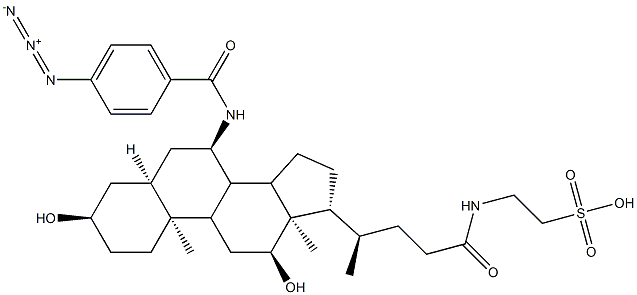 azidobenzamidotaurocholate Structure