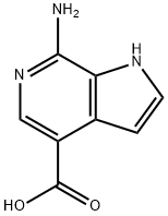 1H-?Pyrrolo[2,?3-?c]?pyridine-?4-?carboxylic acid, 7-?amino- 구조식 이미지