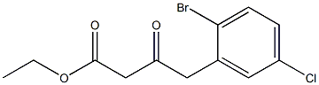 ethyl 4-(2-bromo-5-chlorophenyl)-3-oxobutanoate 구조식 이미지