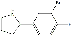 2-(3-bromo-4-fluorophenyl)pyrrolidine Structure