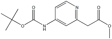 (4-tert-Butoxycarbonylamino-pyridin-2-yl)-acetic acid methyl ester Structure