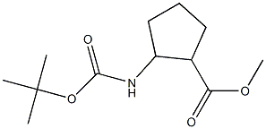 2-tert-Butoxycarbonylamino-cyclopentanecarboxylic acid methyl ester Structure