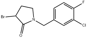 3-Bromo-1-(3-chloro-4-fluorobenzyl)pyrrolidin-2-one Structure