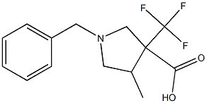 1-Benzyl-4-methyl-3-trifluoromethyl-pyrrolidine-3-carboxylic acid 구조식 이미지