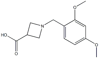 1-(2,4-dimethoxybenzyl)azetidine-3-carboxylic acid 구조식 이미지