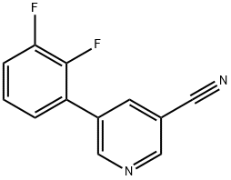 5-(2,3-difluorophenyl)pyridine-3-carbonitrile Structure