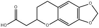 7,8-Dihydro-6H-1,3-dioxolo[4,5-g][1]benzopyran-6-acetic acid Structure