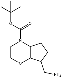 7-Aminomethyl-Hexahydro-Cyclopenta[1,4]Oxazine-4-Carboxylic Acid Tert-Butyl Ester 구조식 이미지
