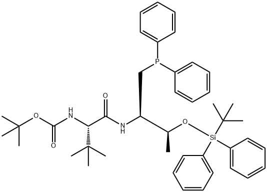 O-TBDPS-D-Thr-N-Boc-L-tert-Leu-Diphenylphosphine Structure