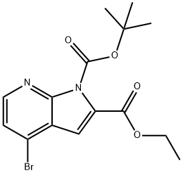 1-tert-Butyl 2-ethyl 4-bromo-1H-pyrrolo[2,3-b]pyridine-1,2-dicarboxylate Structure