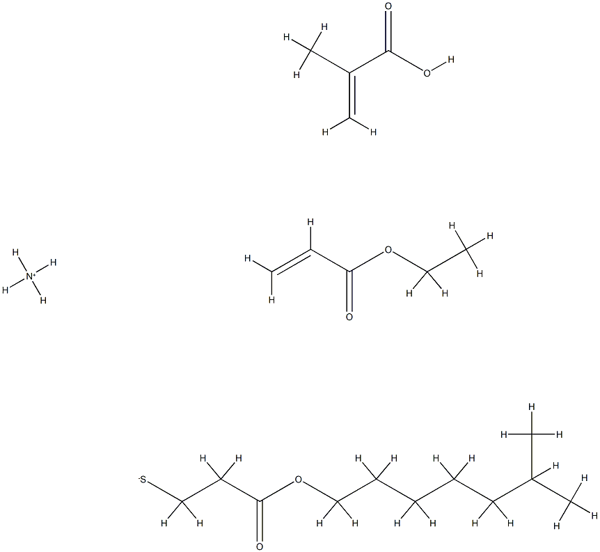 2-프로펜산,2-메틸-,에틸2-프로페노에이트및이소옥틸3-머캅토프로파노에이트함유텔로머,암모늄염 구조식 이미지