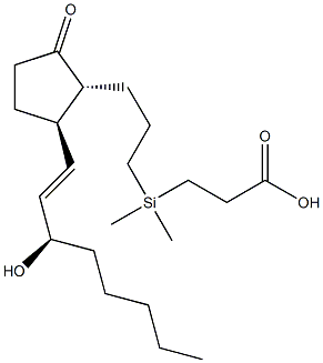 11-deoxy-4,4-dimethyl-4-silaprostaglandin E1 Structure