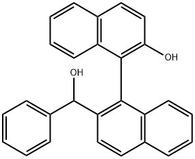 (S)-2-Hydroxy-2’-[(R)-hydroxy(phenyl)methyl]-[1,1’-binaphthalene] 구조식 이미지