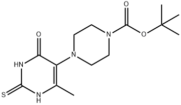 tert-butyl 4-(6-methyl-4-oxo-2-sulfanylidene-1H-pyrimidin-5-yl)piperazine-1-carboxylate Structure