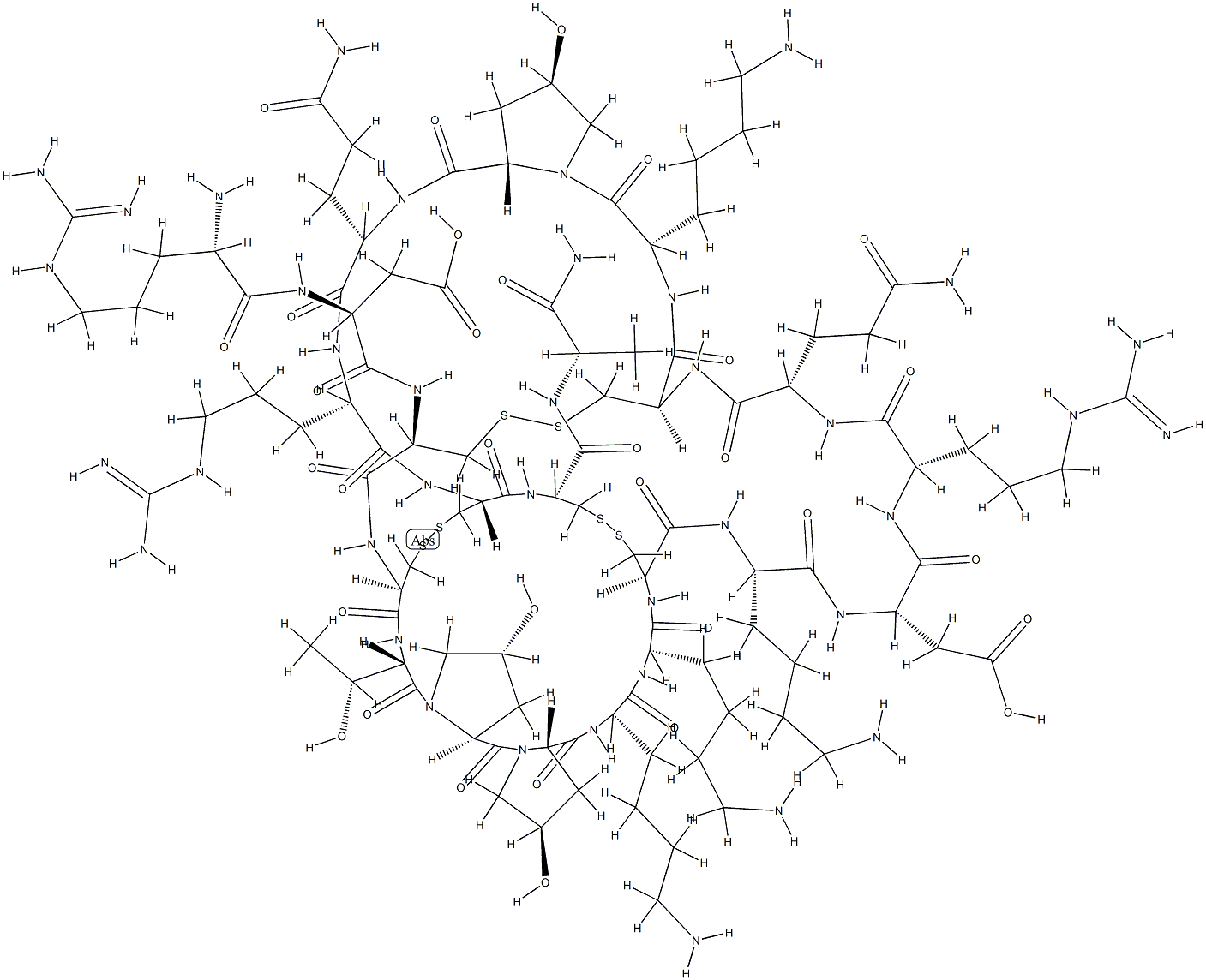 .mu.-Conotoxin G IIIA Structure