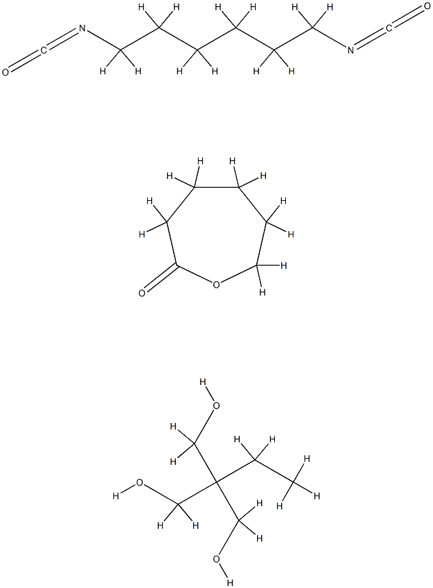 2-Oxepanone, polymer with 1,6-diisocyanatohexane and 2-ethyl-2-(hydroxymethyl)-1,3-propanediol Structure